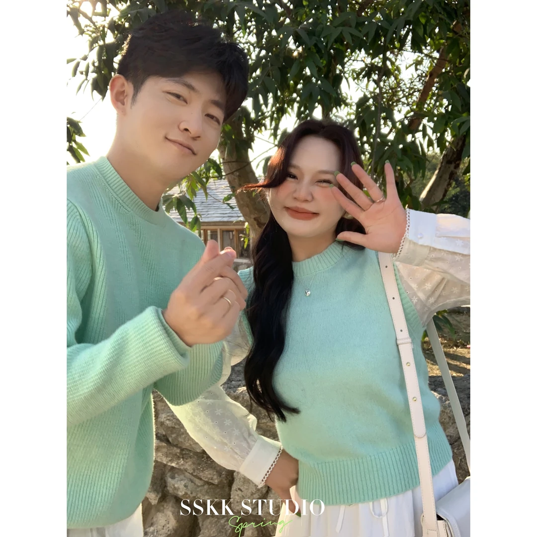 KMZY/KMZY 山_山【雪松奶贝】微胖女装韩版早春叠穿时尚薄荷绿马甲