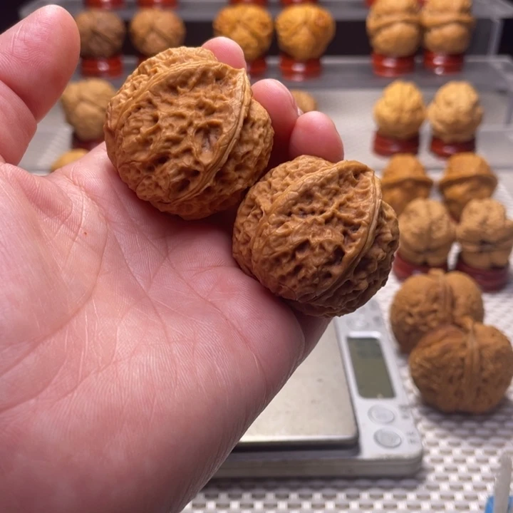 文玩核桃把件35七星大三棱