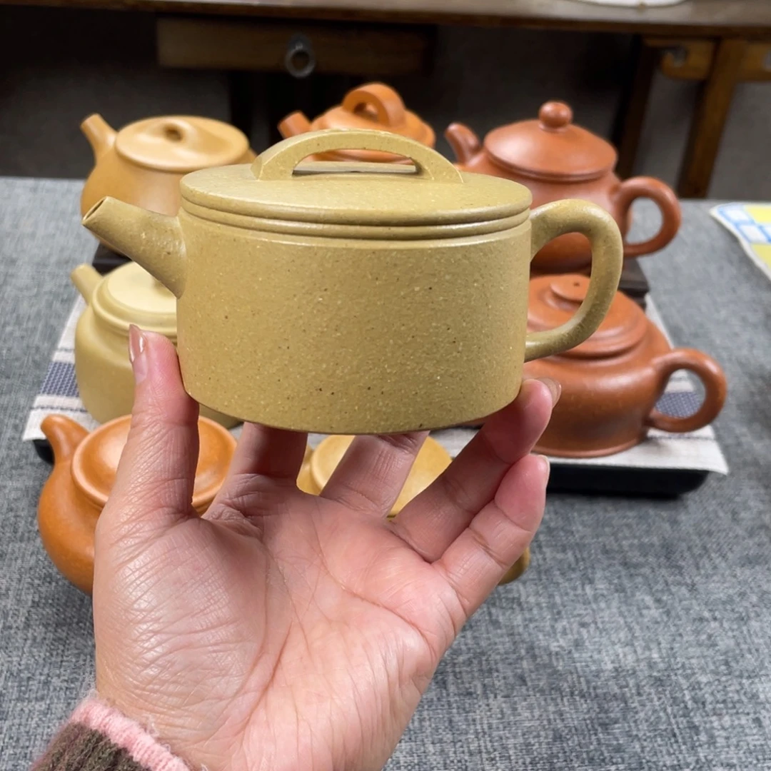 紫砂茶壶本绿汉瓦全手30目180