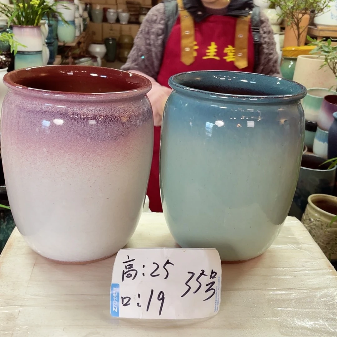 紫砂花盆高度25口机19
