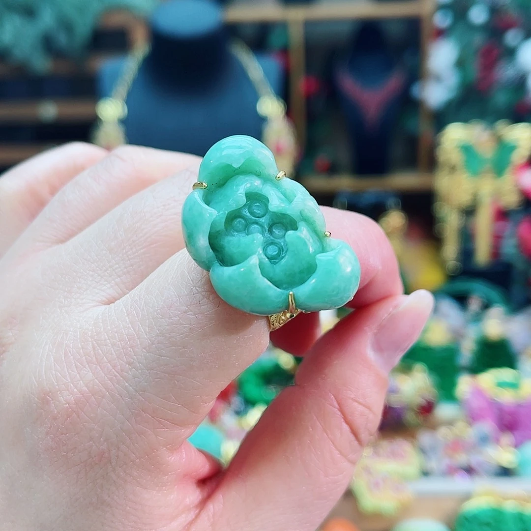 银S925镶嵌戒指翡翠48小时鉴赏期