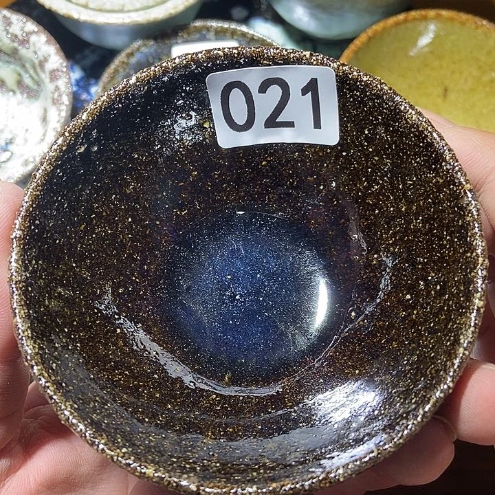 茶盏原矿原釉落灰烧