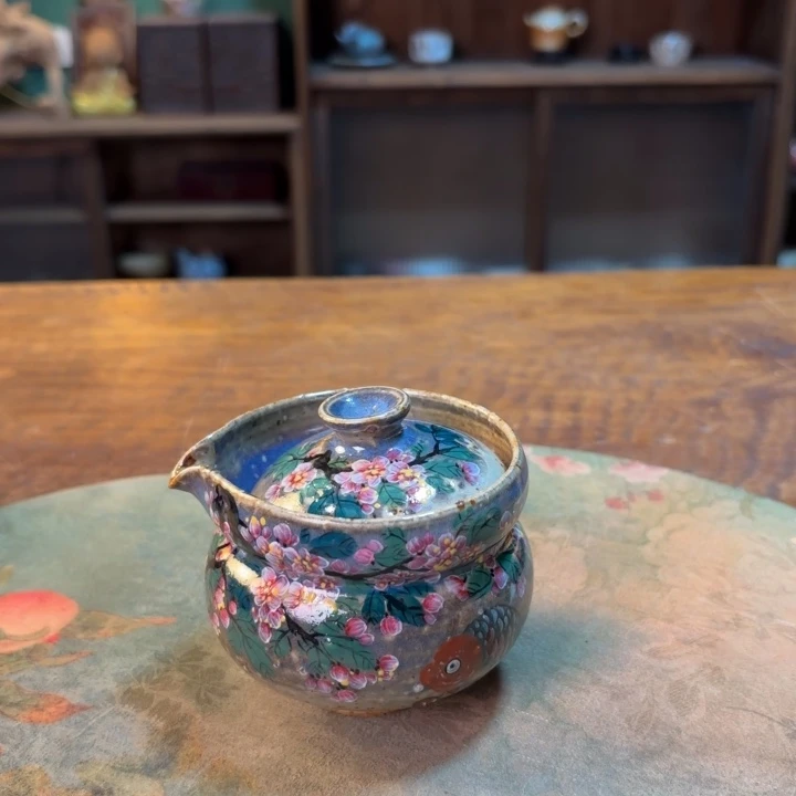 柴烧纯手工手绘陶瓷