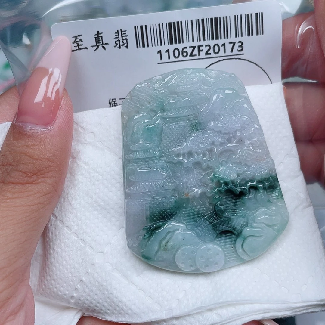 翡翠未镶嵌吊坠(不含链)