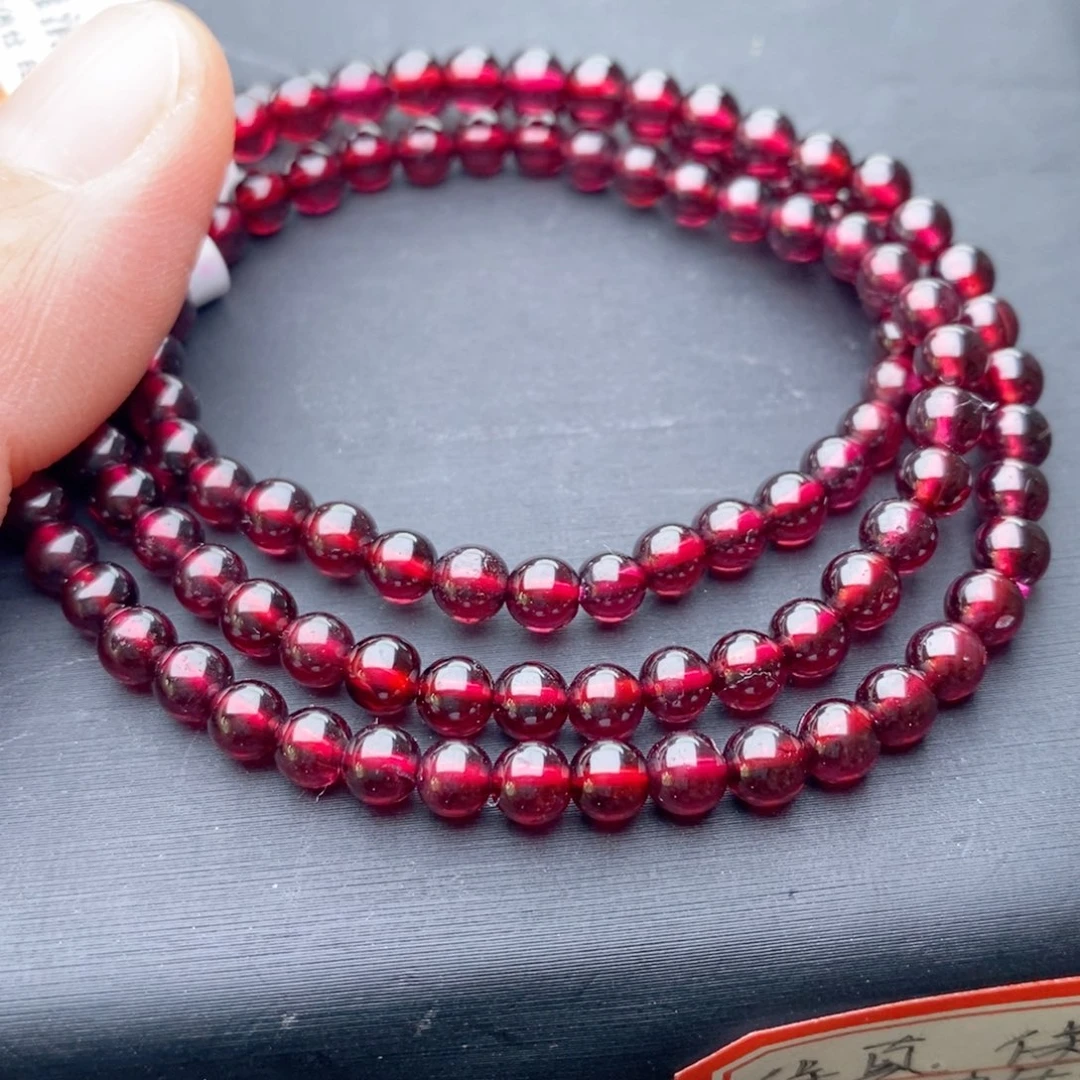 手链石榴石未镶嵌4.6毫米经济实惠大漏