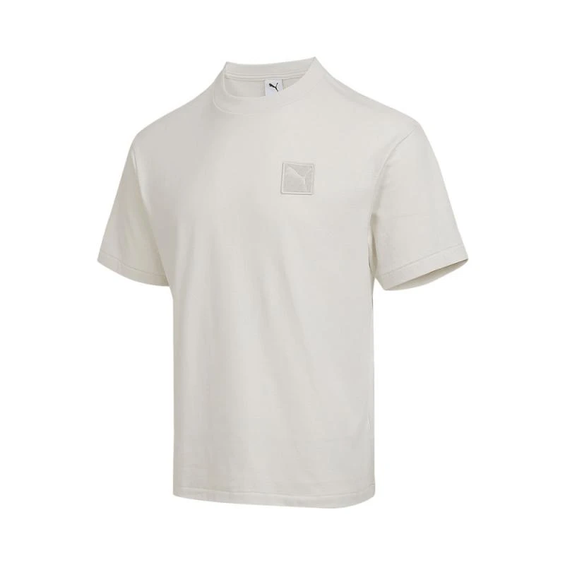 PUMA彪马男子-PRIME ESS Badge Tee-灰色针织无领短T恤63486805