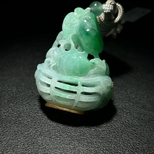 民国翡翠镂空挂件/古93035