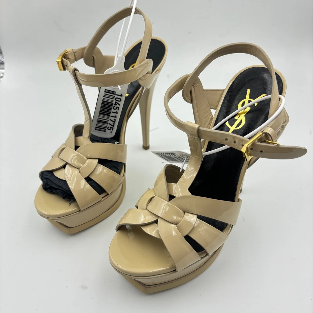 全新未使用 YSL/圣罗兰 全新/36码/YSL圣罗兰细高跟凉鞋/无盒