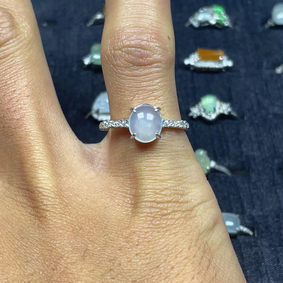 翡翠银S925镶嵌戒指