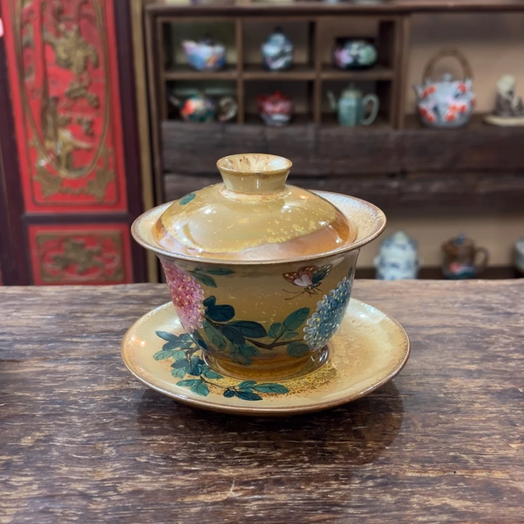 柴烧手工手绘陶瓷