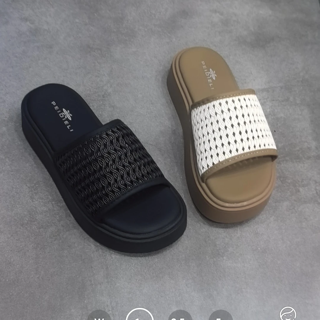 诗涵家 3厘米轻底编织凉拖2022-28