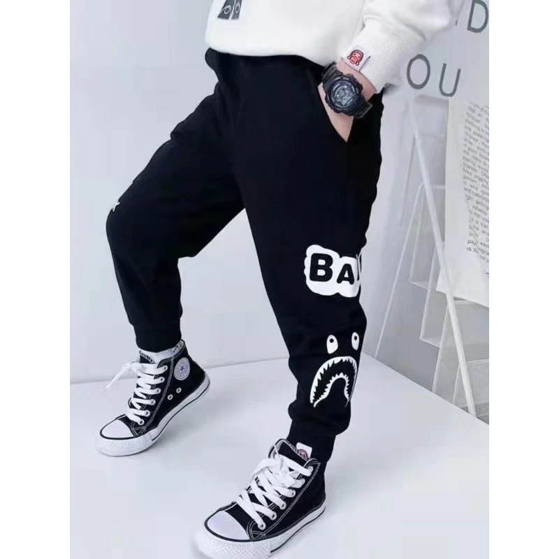 0207【鲨鱼无缝】时尚百搭儿童卫裤春款中大童休闲裤