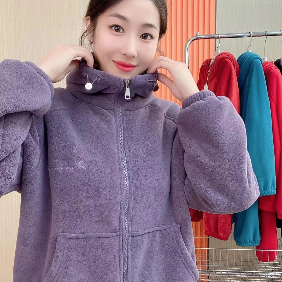 海豚绒睡衣女冬季新款加绒加厚家居服男休闲保暖连帽可外穿情侣款