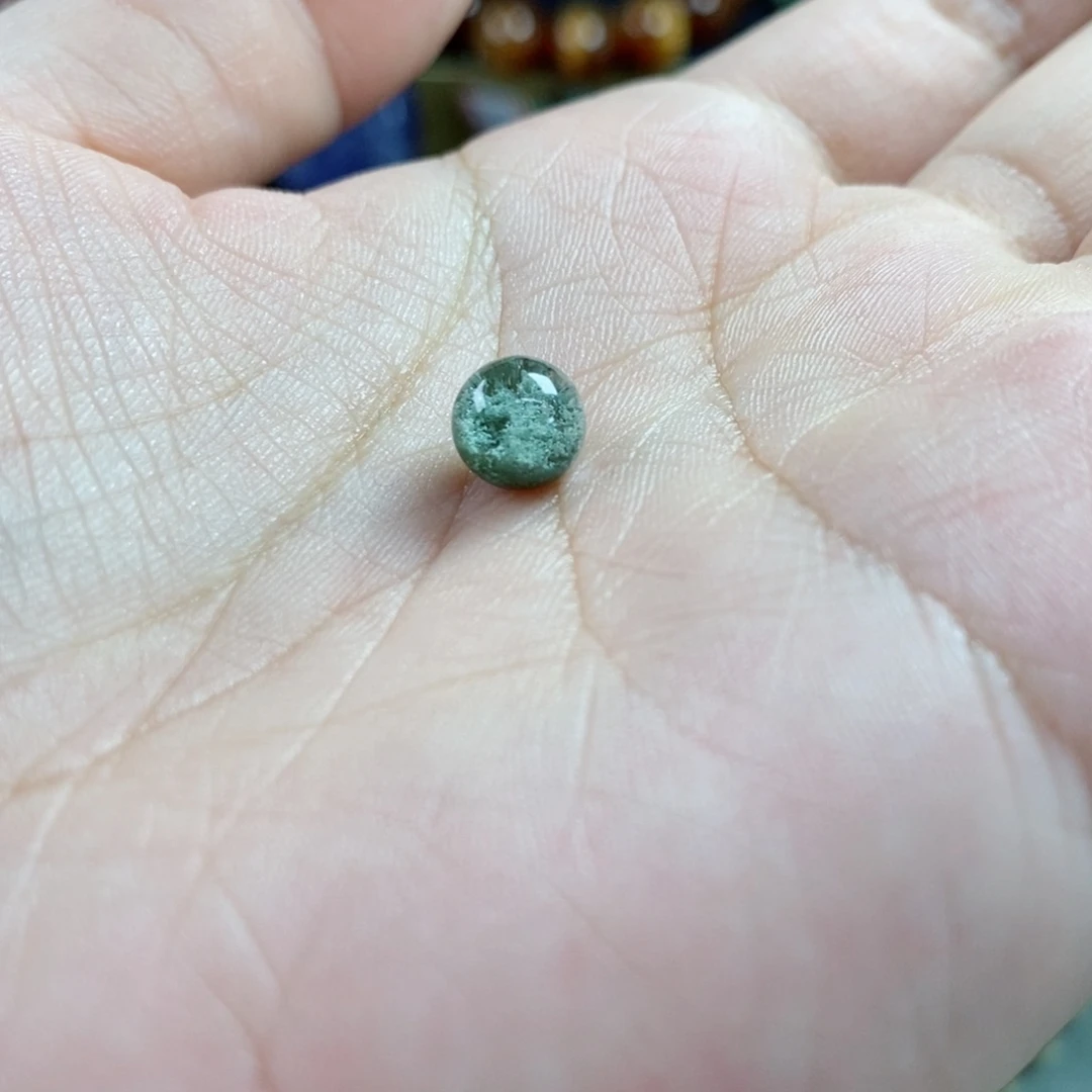水晶单珠未镶嵌*️***绿幽灵单珠打孔