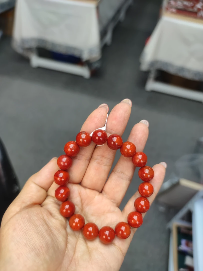 【1年鉴赏期】南红火焰纹手串13+mm精致  多样性发货