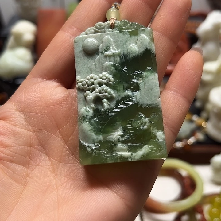 蛇纹石玉吊坠未镶嵌*️**