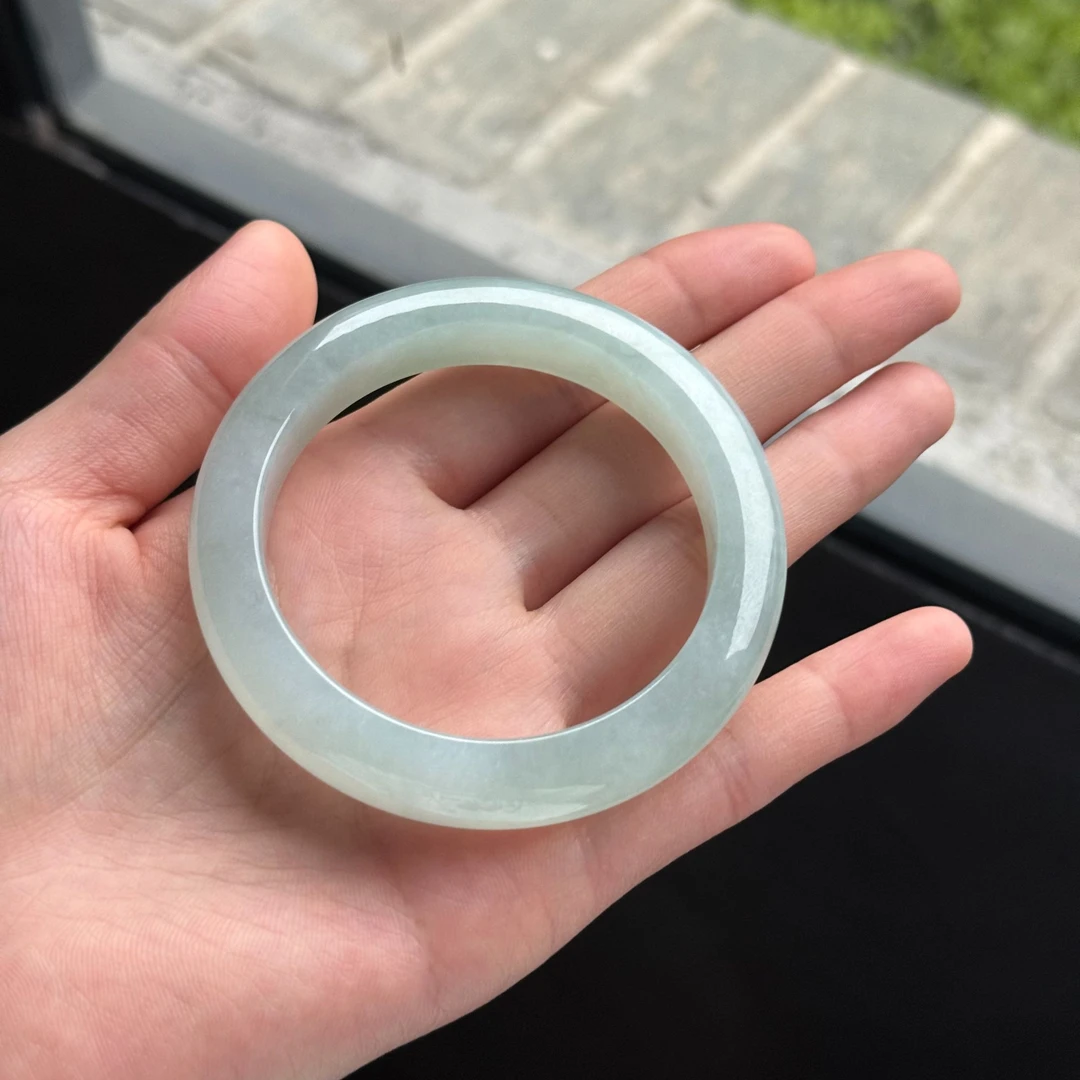 【京玉棠】天然缅甸A货翡翠54+晴底镯（000180389）