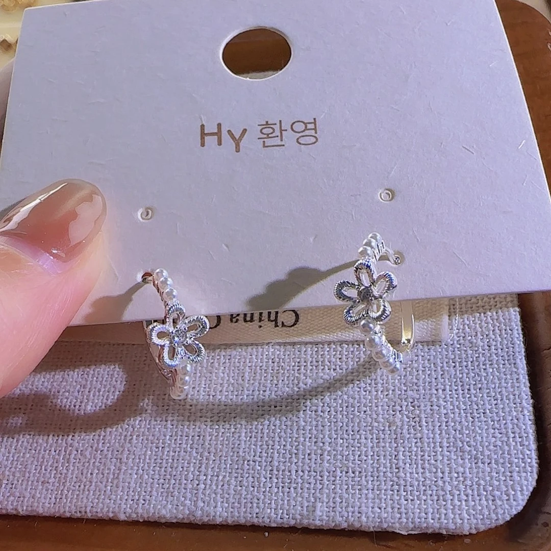 仿珍珠铜合金925银耳扣