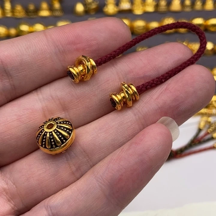 Z***Q足银玻璃车轮锤纹轴配12mm矶珠