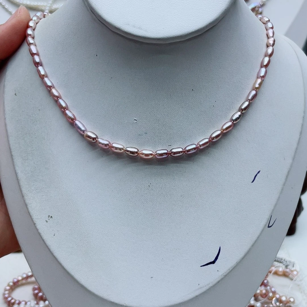 颈饰银S925镶嵌淡水珍珠