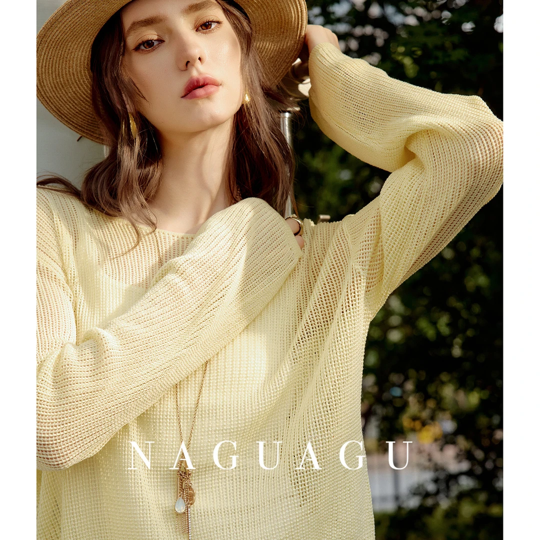 【冰淇淋空调衫】甄选天丝亚麻 镂空松弛廓形针织衫夏季罩衫女