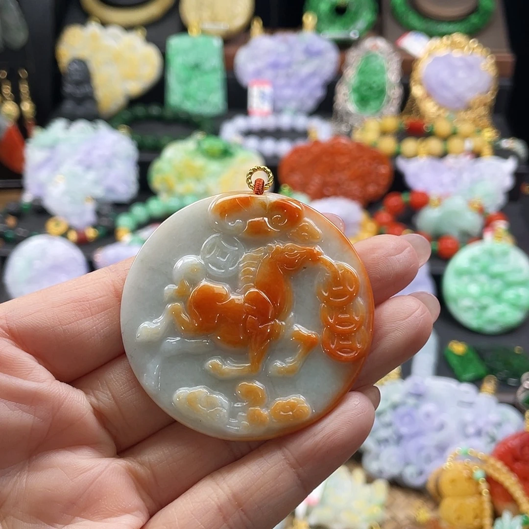 翡翠未镶嵌颈饰代编织