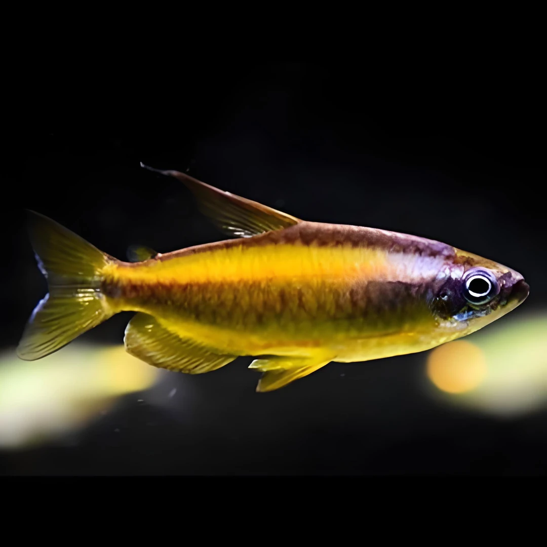 黄金二线刚果灯鱼