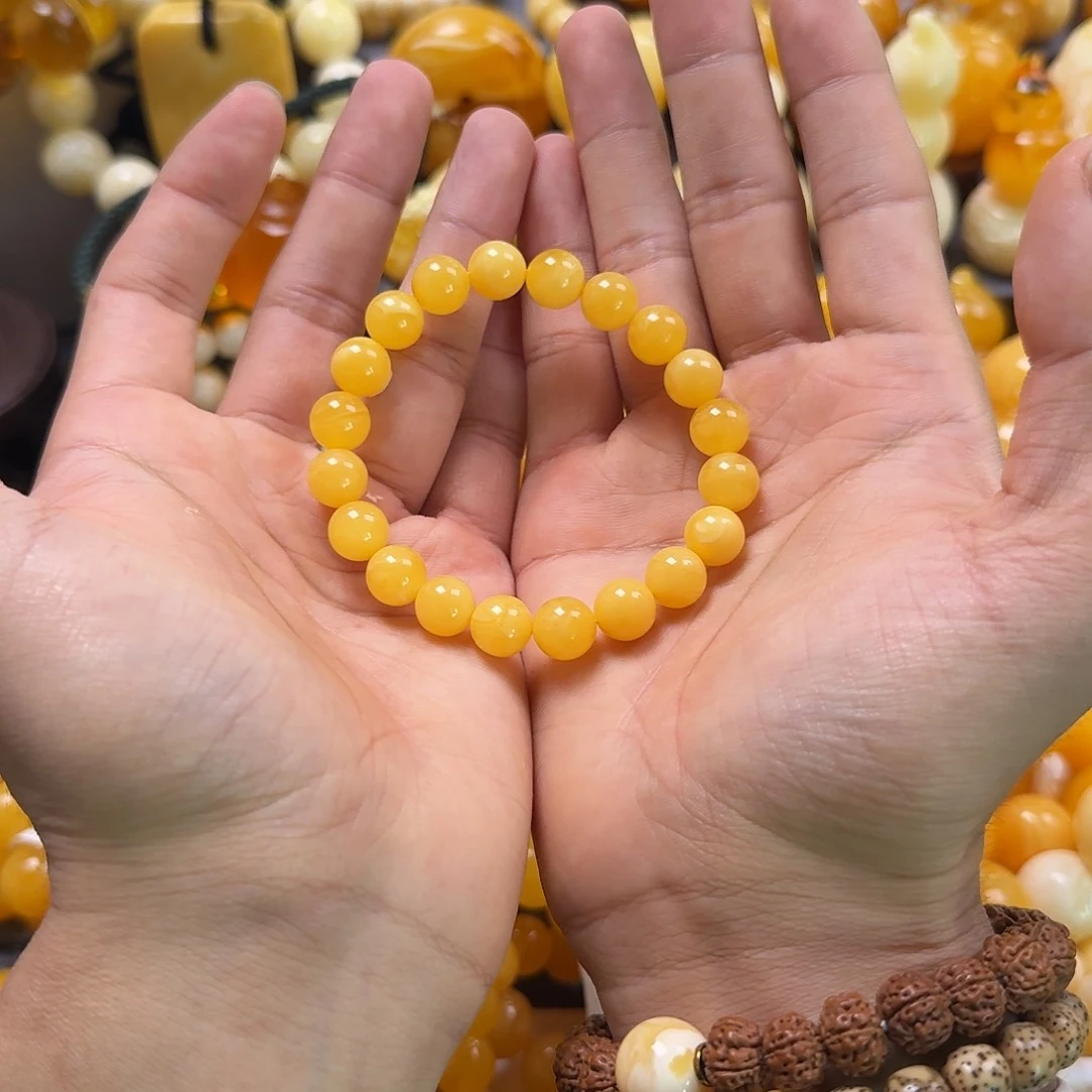 琥珀珠宝奇石未镶嵌10mm