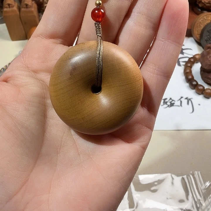 檀香木印度老山檀香小面包扣微瑕