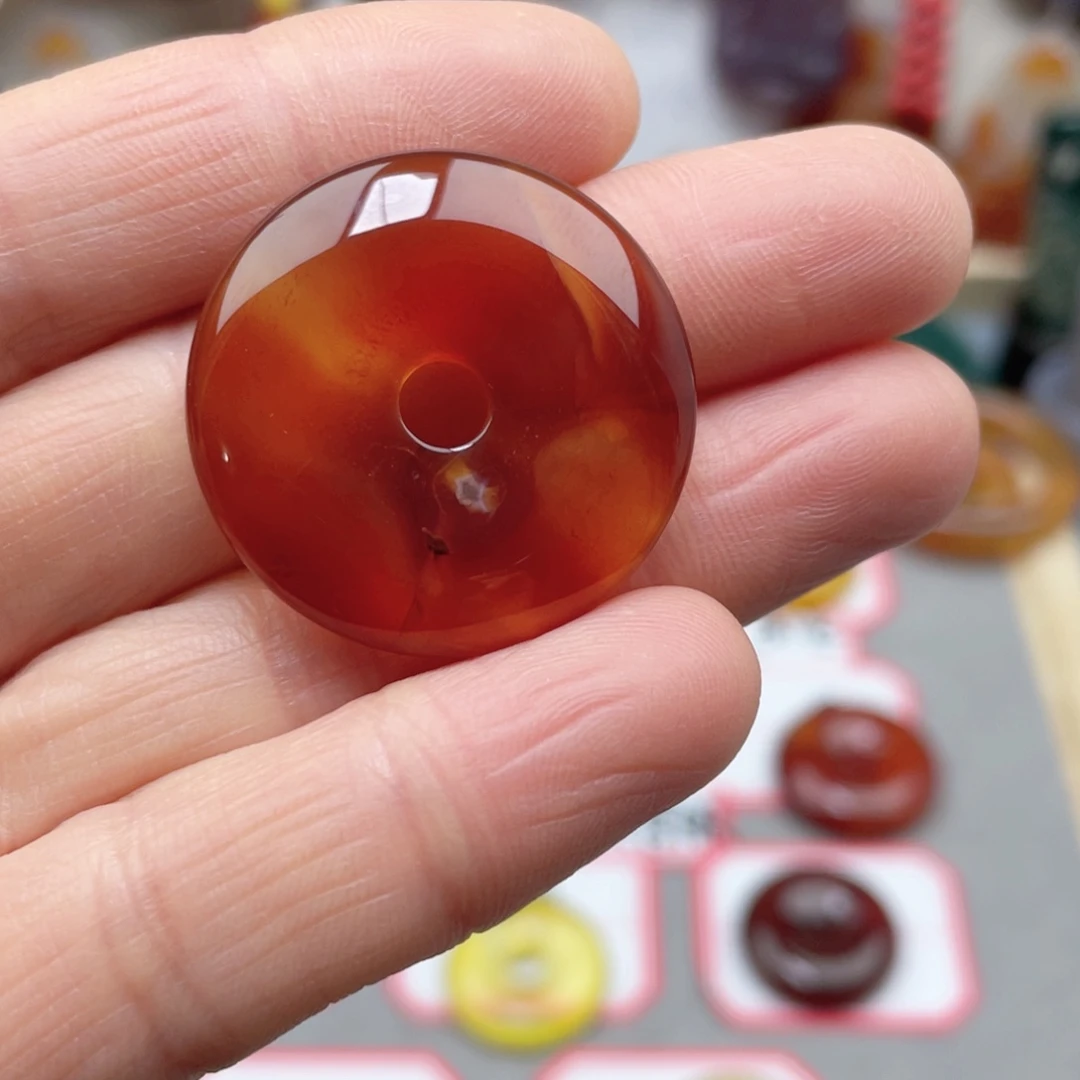 玛瑙/玉髓颈饰合金子**几