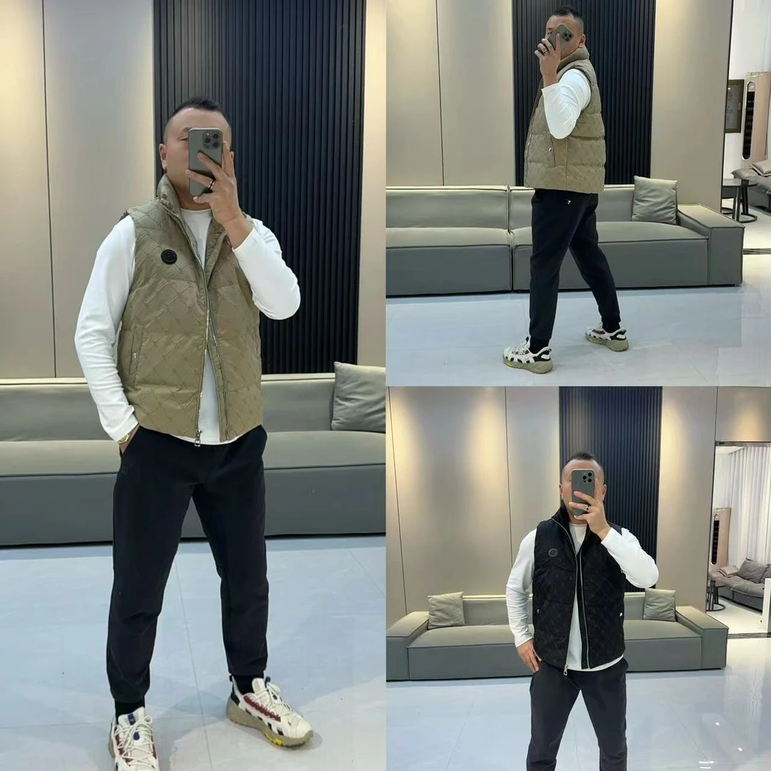 HAOG/2024新款冬季防寒百搭时装潮流男士绒棉立领拉链马甲   9902