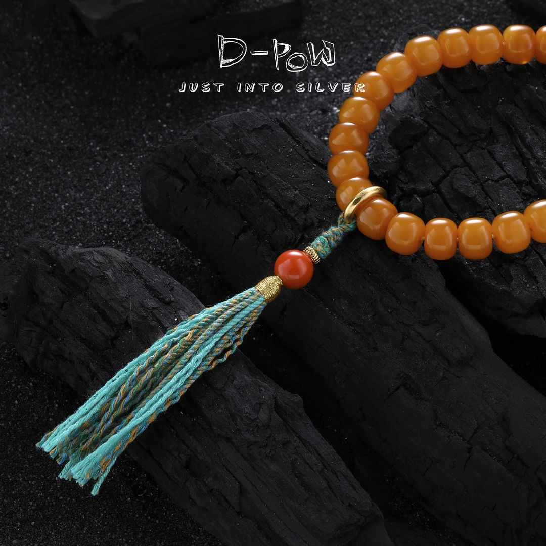 灯小炮 925银树脂手链 蜜糖流苏手串（DXP128）