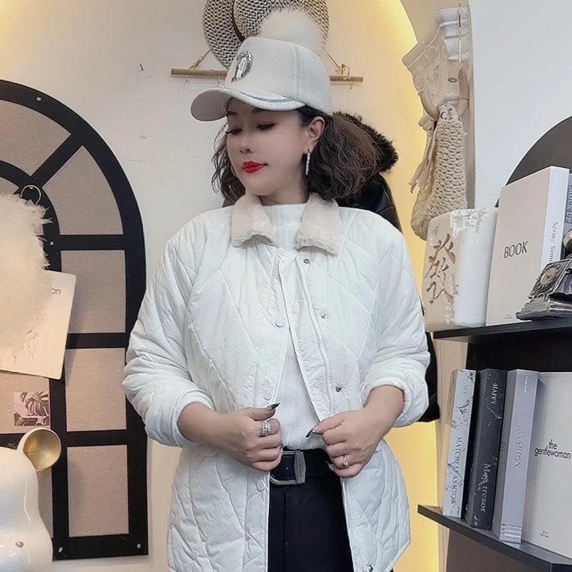 D25 102712 新款夹棉厚外套设计感显瘦外穿棉服外套气质韩版