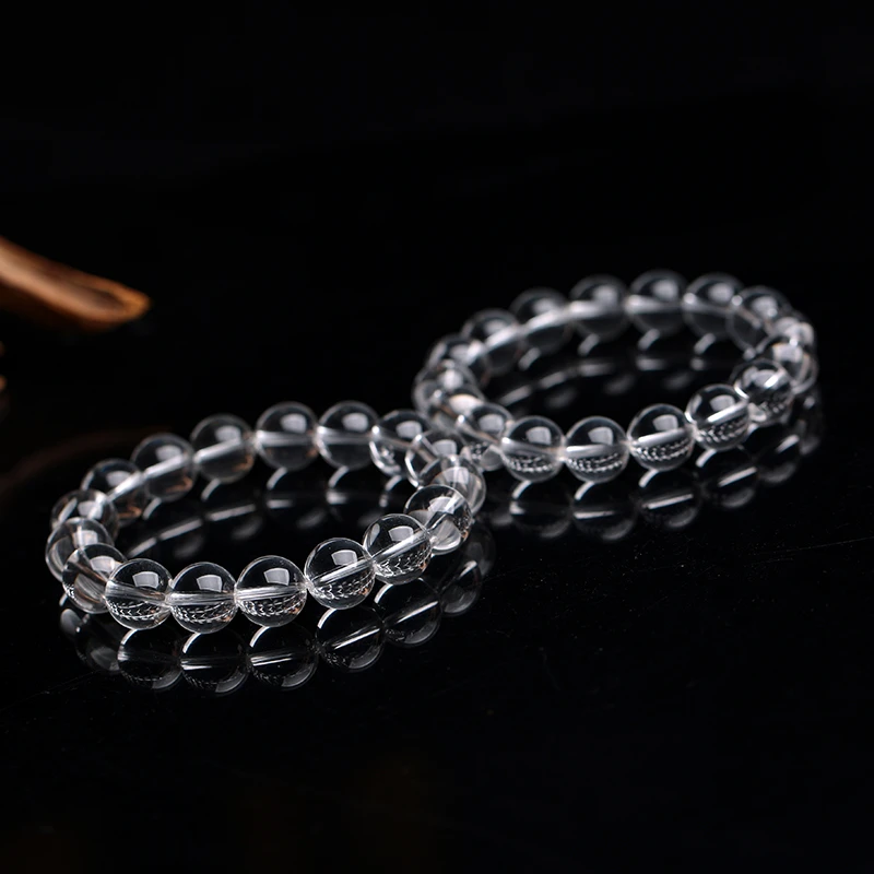 天然高透AA级净体白水晶手串单圈手链百搭款B01-多样性发其一