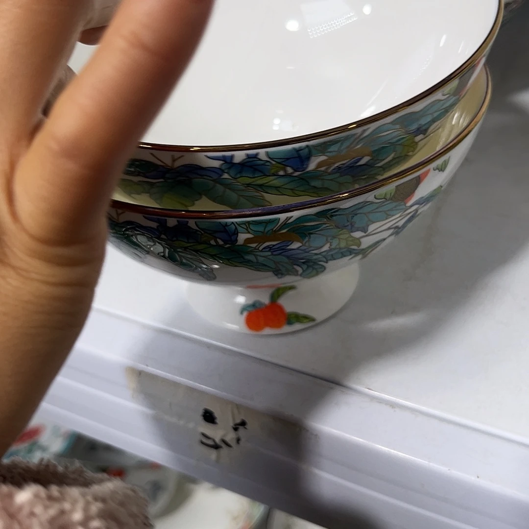 瓷片六寸面碗二个微瑕