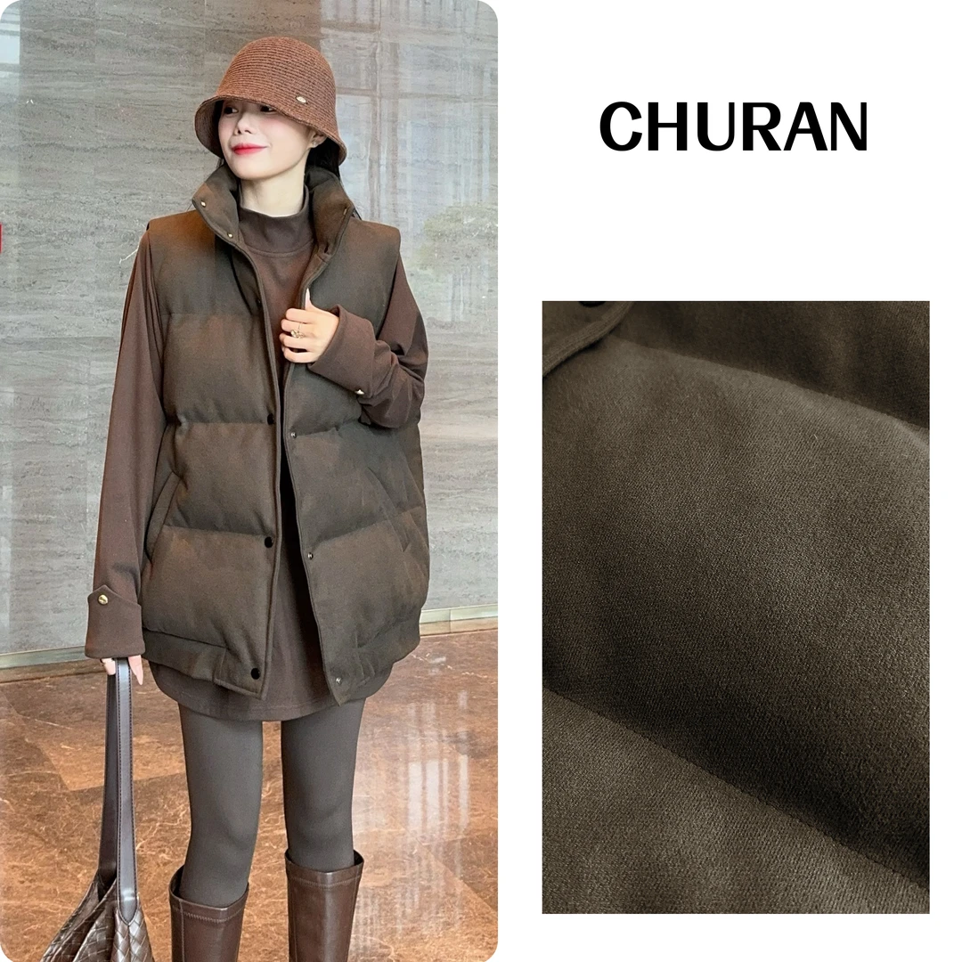 U.V.Y早秋新款加厚保暖马甲女面包服外套百搭休闲外穿坎肩棉衣女