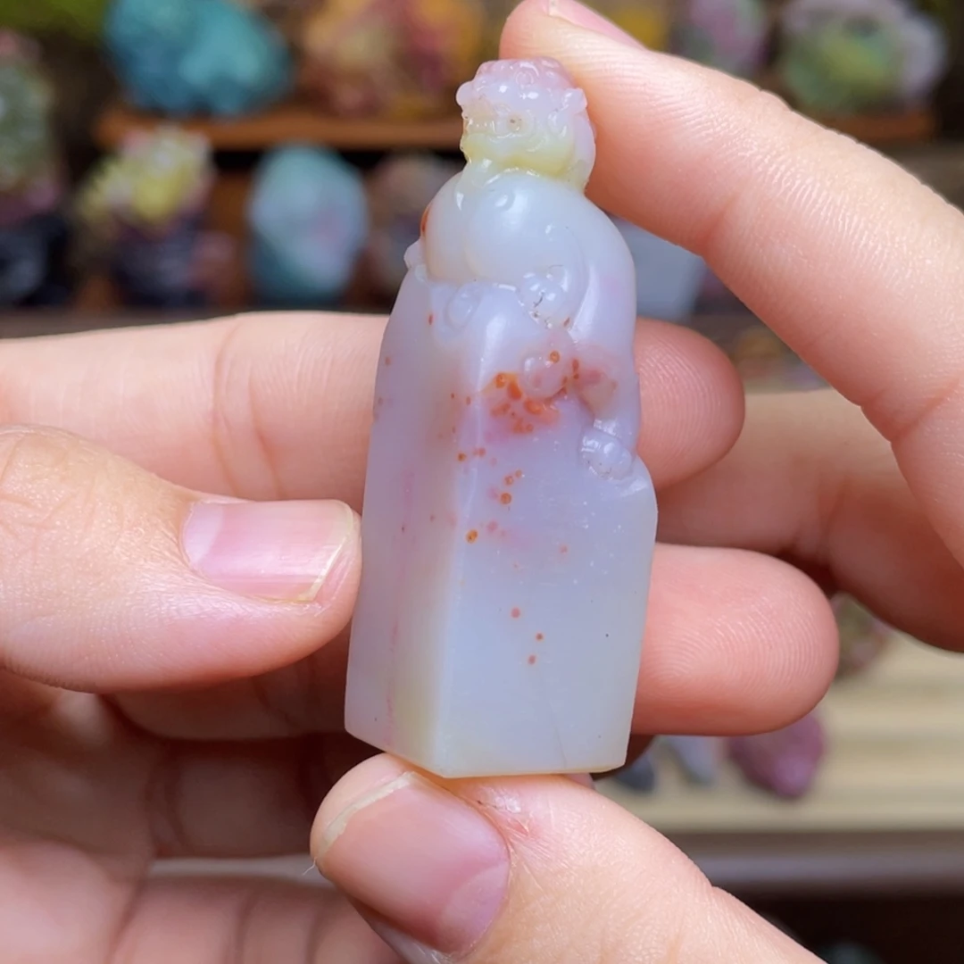 玛瑙/玉髓未镶嵌珠宝半成品盐源玛瑙貔貅印章