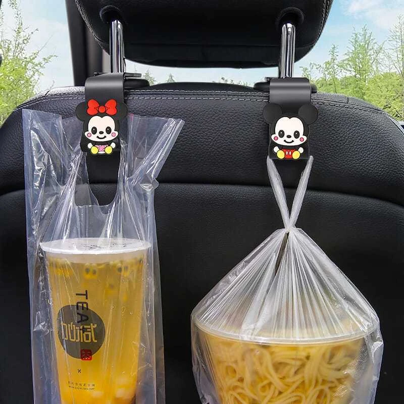 车载挂钩车用座椅后背小挂钩卡通可爱汽车内饰挂钩储物装饰车座椅
