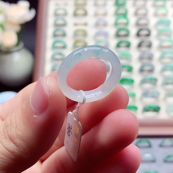 翡翠未镶嵌戒指16-17号