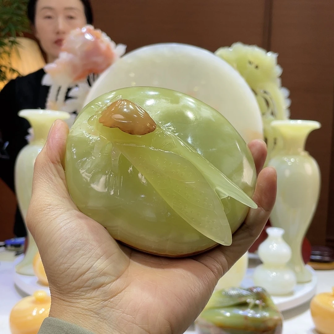 玉精品天然玉石摆件一鸣惊人
