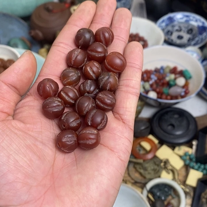 涡***司工艺品 珠子 18枚 摆件 微瑕