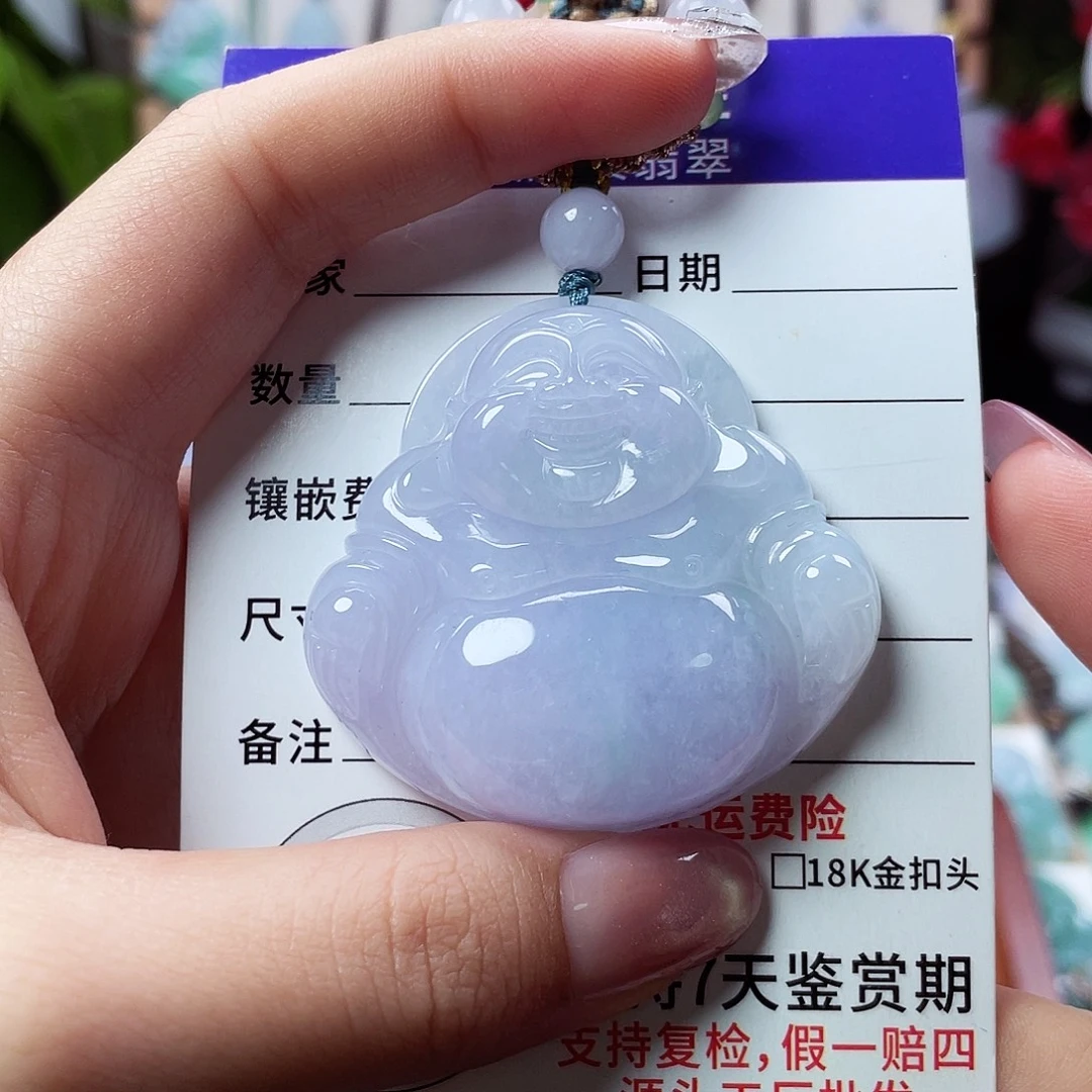 翡翠未镶嵌颈饰佛公16