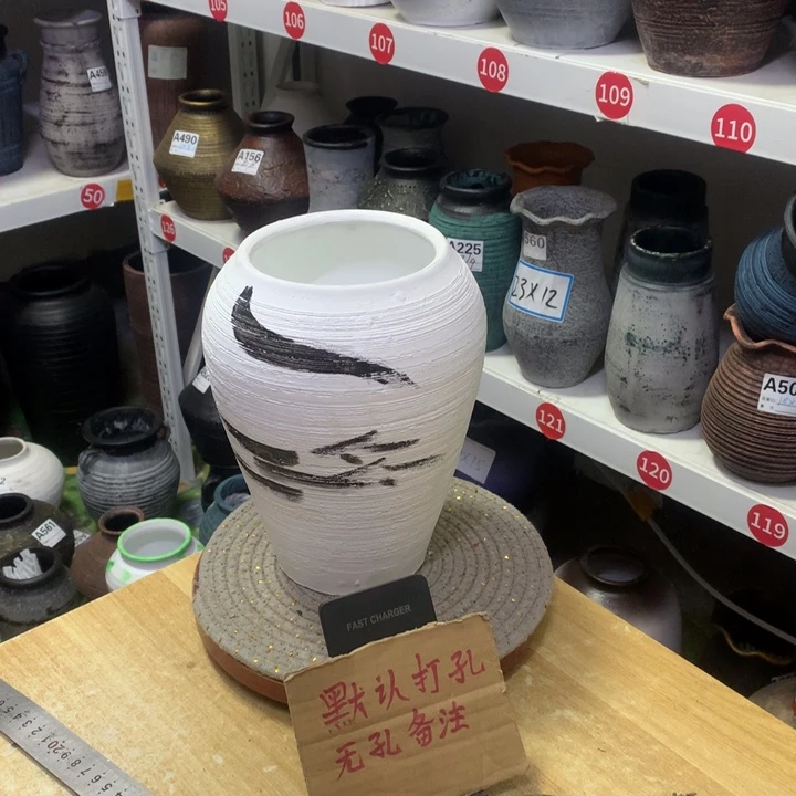 【闪购商品】红陶粗糙盆默认打孔高24口12