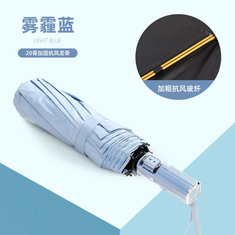 全自动折叠雨伞晴雨两用遮阳防晒抗风学生太阳伞防紫外线大号黑胶