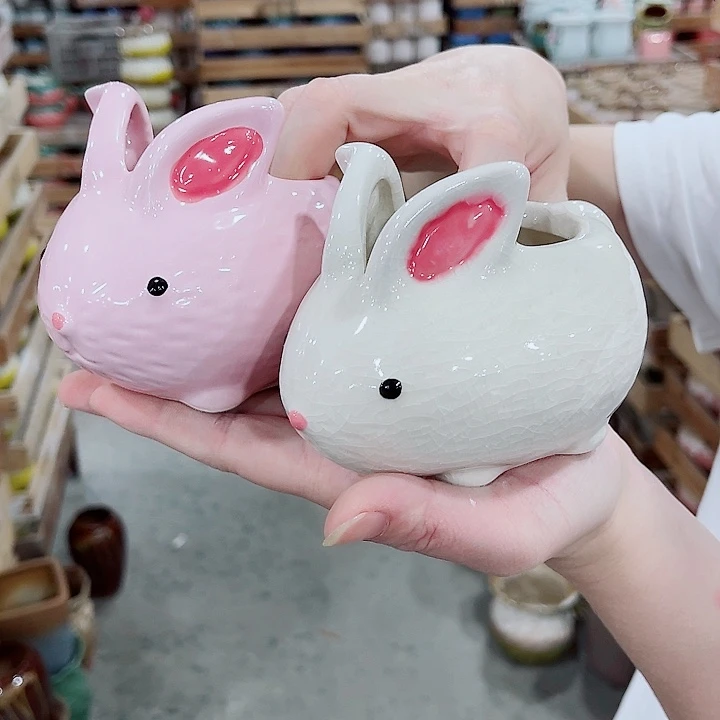 有孔，凑10元包邮陶瓷花盆发货！