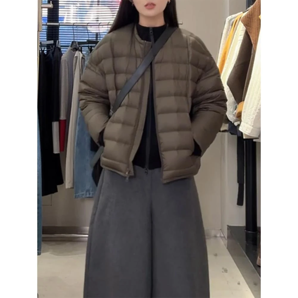 韩系小个子洋气轻薄棉服女2025冬季新款排骨小众高级感短外套