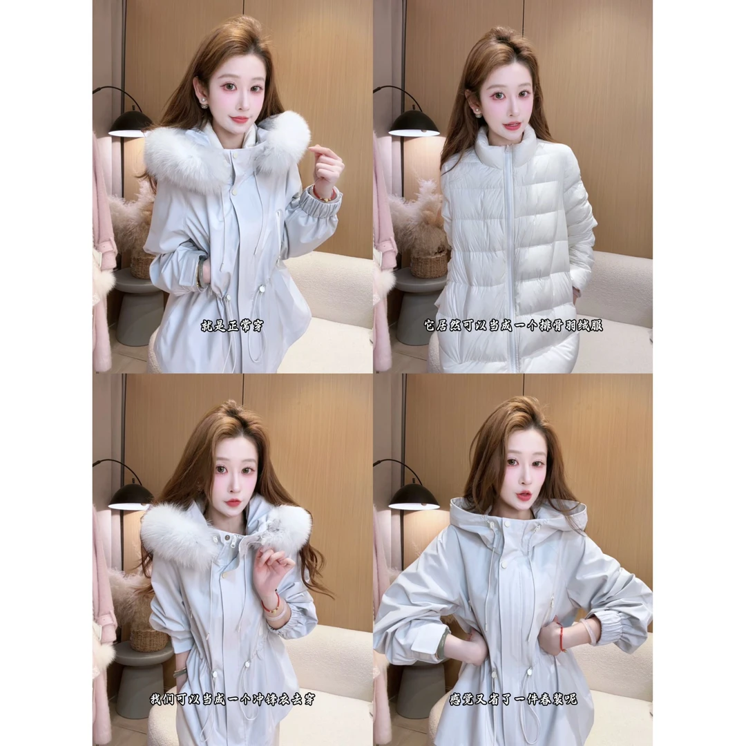 【婷婷】《山河令》一衣四穿(可拆卸) 羽绒派克狐狸毛外套TT2SDTY3100