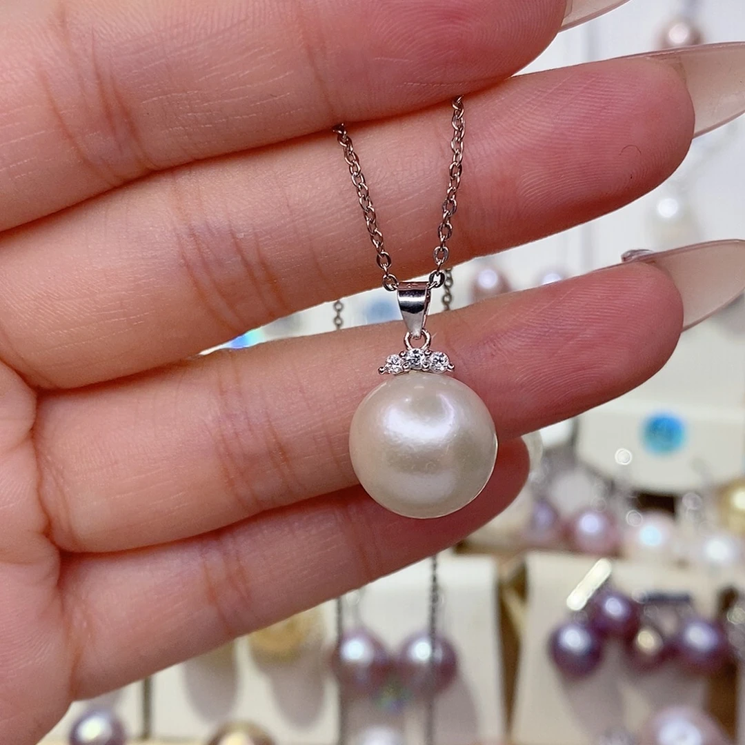 银S925镶嵌吊坠(赠链)淡水珍珠