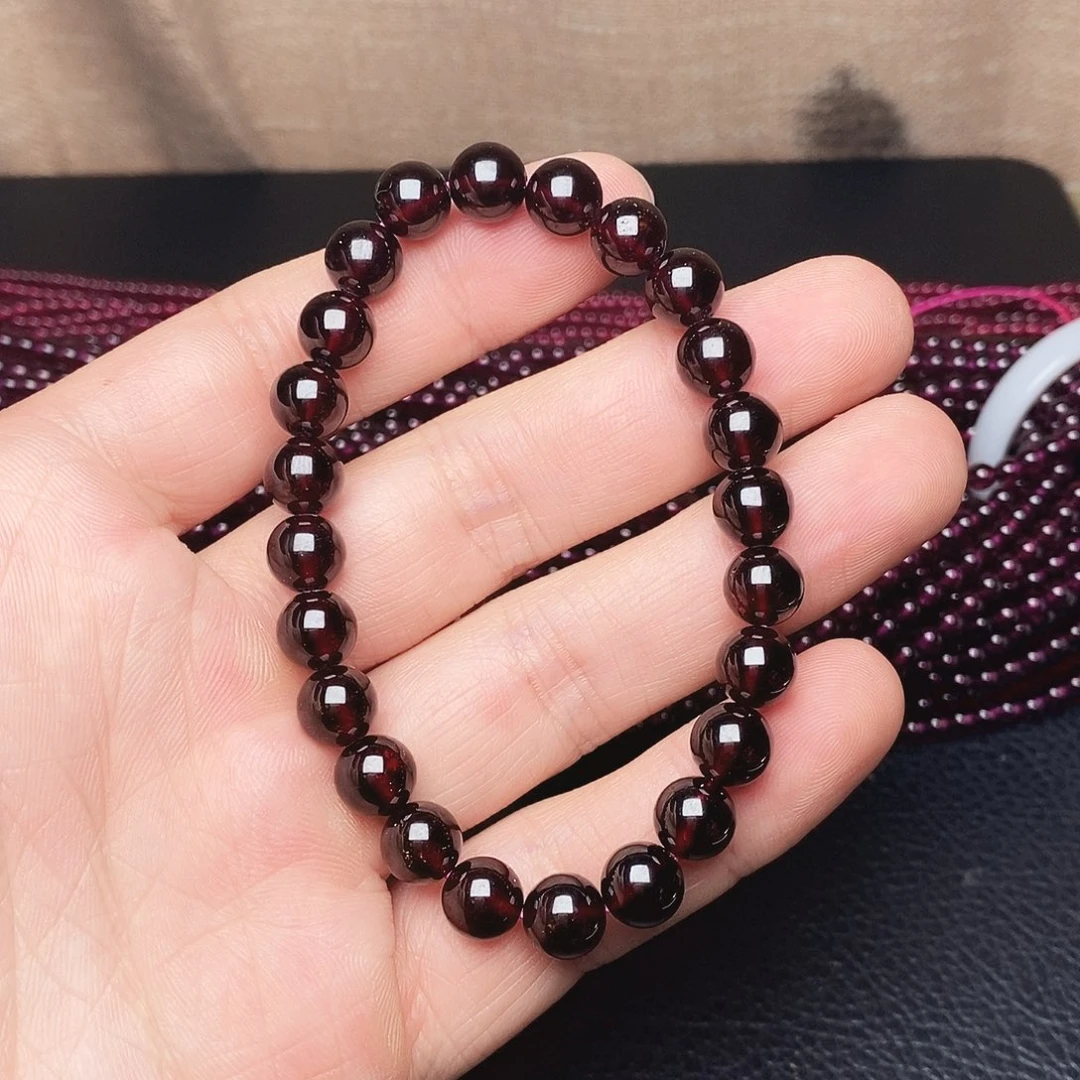 石榴石手链未镶嵌卡8单圈