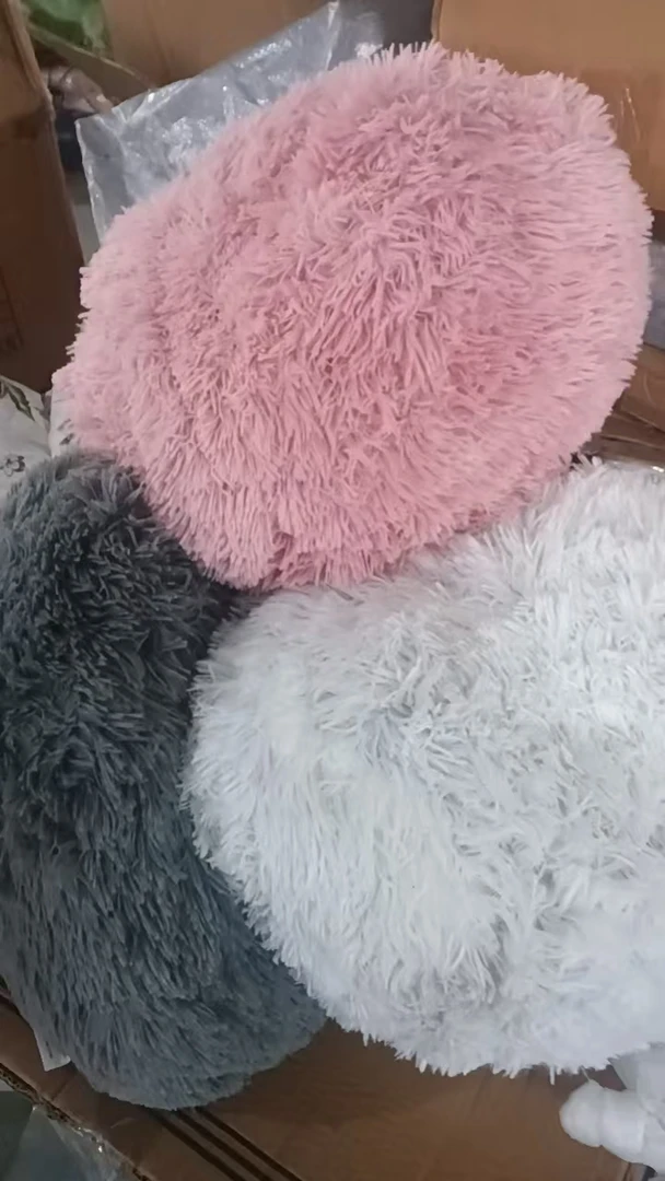 多色毛毛抱枕发2个